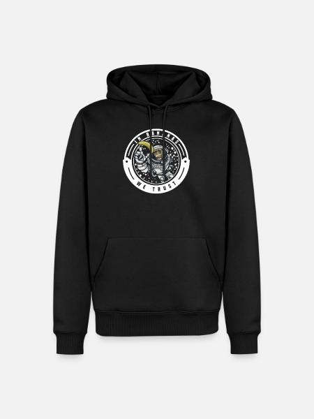 Singes Chimpanzés Singes Singes Banane Singe - Sweat à capuche Premium bio Homme - noir