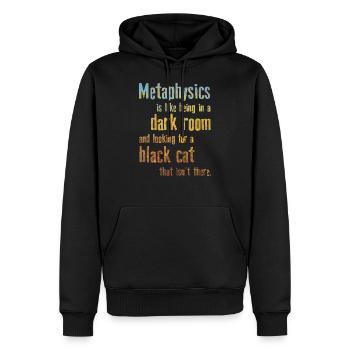 Metaphysik Phrasen Philosophie - Männer Premium Bio Hoodie - Schwarz - Vorne - Nico (187cm)