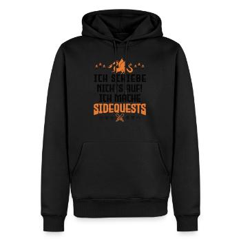 Ich Schiebe Nichts Auf - Ich Mache Side Quests - - Männer Premium Bio Hoodie - Schwarz - Vorne - Nico (187cm)
