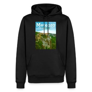Meteora Klöster Griechenland - Männer Premium Bio Hoodie - Schwarz - Vorne - Nico (187cm)