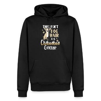 This Isn’t Dog Hair It Is Chihuahua Glitter Funny - Sweat à capuche Premium bio Homme - noir - Devant - Nico (187cm)