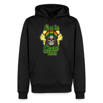 Cannabis Joint Haschisch - Sweat à capuche Premium bio Homme - noir - Devant - Nico (187cm)