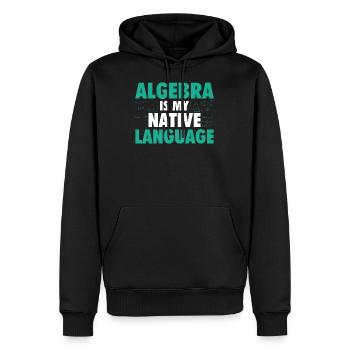 Algebra Mathematik | Mathe Mathematiker Geschenk - Männer Premium Bio Hoodie - Schwarz - Vorne - Nico (187cm)