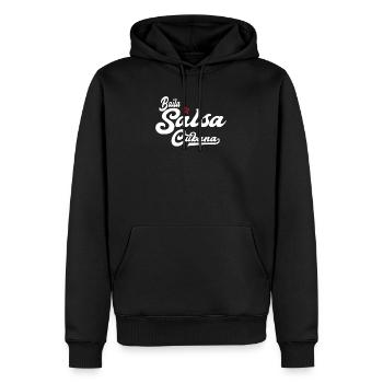 Baila Salsa Cubana Gift for Salsa Dancer - Men’s Premium Organic Hoodie - black - Front - Nico (187cm)