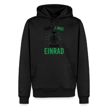 Radsport Coole Jungs Fahren Einrad Unicycle Einrad - Männer Premium Bio Hoodie - Schwarz - Vorne - Nico (187cm)