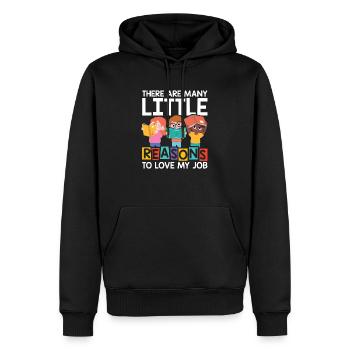 Erzieher Kinder | Erzieherin Kindergarten Geschenk - Männer Premium Bio Hoodie - Schwarz - Vorne - Nico (187cm)