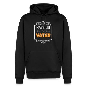 Dad Vater Papa Vatertag Rave Kid Techno Raver Bass - Männer Premium Bio Hoodie - Schwarz - Vorne - Nico (187cm)