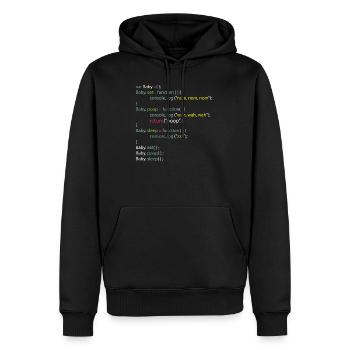 Baby Eat Poop Sleep Coding Onesie - Männer Premium Bio Hoodie - Schwarz - Vorne - Nico (187cm)