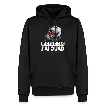Je Peux Pas J'Ai Quad - Sweat à capuche Premium bio Homme - noir - Devant - Nico (187cm)