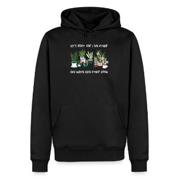 Let's Root For Each Other Watch Each Other Grow - Männer Premium Bio Hoodie - Schwarz - Vorne - Nico (187cm)