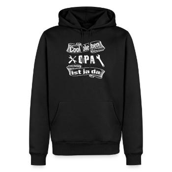 Opa - Männer Premium Bio Hoodie - Schwarz - Vorne - Nico (187cm)