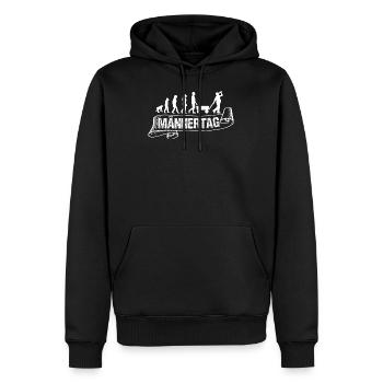 Männertag - Männer Premium Bio Hoodie - Schwarz - Vorne - Nico (187cm)