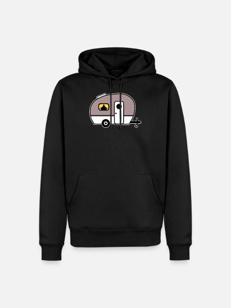 Caravan Trailer Camping Camper - Men’s Premium Organic Hoodie - black