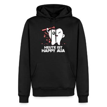 Zahnarzt Heute Ist Happy Aua Zähne Zahnmediziner Z - Männer Premium Bio Hoodie - Schwarz - Vorne - Nico (187cm)