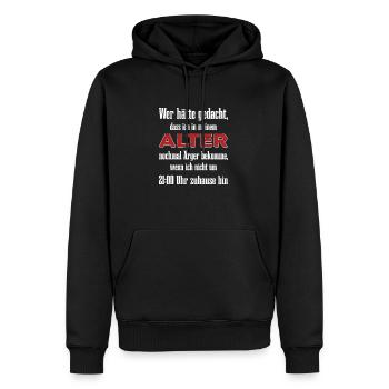 Ausgangssperre Corona Pandemie Hausarrest Lockdown - Männer Premium Bio Hoodie - Schwarz - Vorne - Nico (187cm)