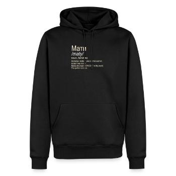 Maty Ukrainian Mother - Männer Premium Bio Hoodie - Schwarz - Vorne - Nico (187cm)