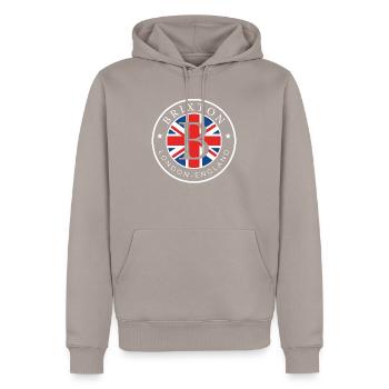 Brixton London England Great Britain UK Geschenk - Männer Premium Bio Hoodie - Taupe - Vorne - Nico (187cm)