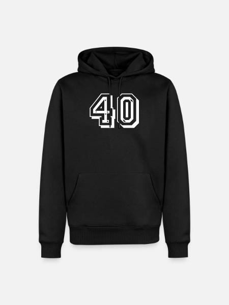 40 ans 40 ans - Sweat à capuche Premium bio Homme - noir