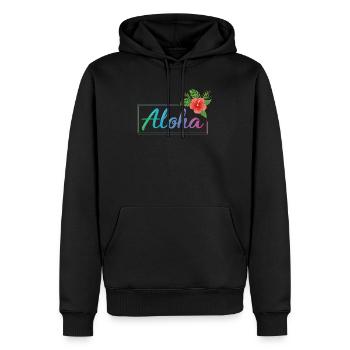 Hawaii Surfen Mahalo Aloha USA Insel Maui Geschenk - Männer Premium Bio Hoodie - Schwarz - Vorne - Nico (187cm)