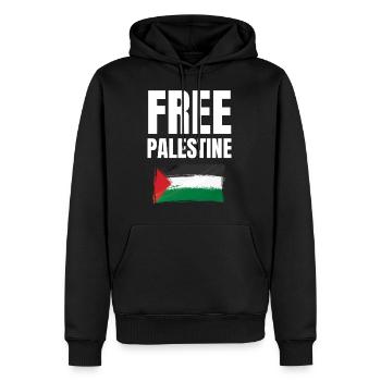 Free Palestine Freedom Freiheit Palestina - Männer Premium Bio Hoodie - Schwarz - Vorne - Nico (187cm)