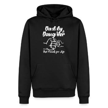 Daddy & Daughter Best Friends For Life - Männer Premium Bio Hoodie - Schwarz - Vorne - Nico (187cm)
