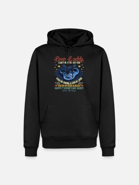 Love The Bump Dad - Men’s Premium Organic Hoodie - black