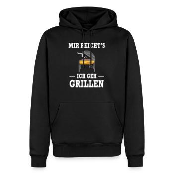 Mir Reicht's Ich Geh Grillen Grill Griller Spruch - Männer Premium Bio Hoodie - Schwarz - Vorne - Nico (187cm)