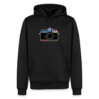 Fotografie Fotograf Kamera Vintage Retro kreativ - Männer Premium Bio Hoodie - Schwarz - Vorne - Nico (187cm)