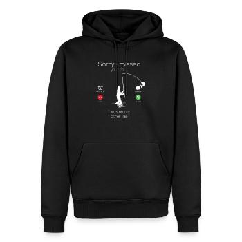 Pêche pêche Petri Prédateur cadeau - Sweat à capuche Premium bio Homme - noir - Devant - Nico (187cm)