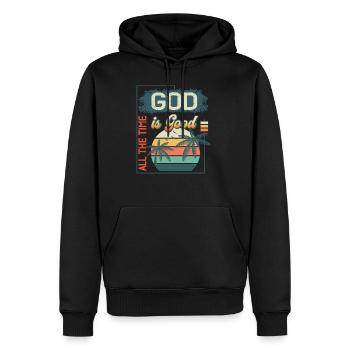 God is Good All The Time Vintage Retro Summer - Männer Premium Bio Hoodie - Schwarz - Vorne - Nico (187cm)
