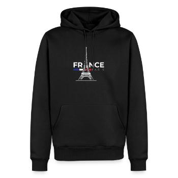 Paris Eiffelturm Frankreich Französisch Geschenk - Männer Premium Bio Hoodie - Schwarz - Vorne - Nico (187cm)