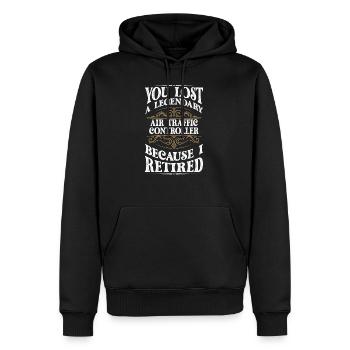 legendäre Air Traffic Controller ausgemustert Shirt - Männer Premium Bio Hoodie - Schwarz - Vorne - Nico (187cm)
