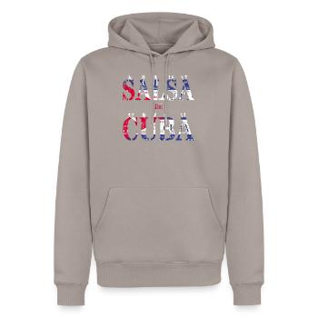 Salsa de Cuba | Kuba Cuban Dance - Männer Premium Bio Hoodie - Taupe - Vorne - Nico (187cm)