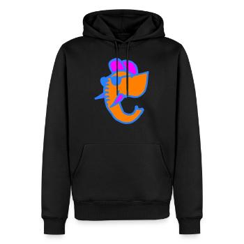 Coolephant colors - Männer Premium Bio Hoodie - Schwarz - Vorne - Nico (187cm)