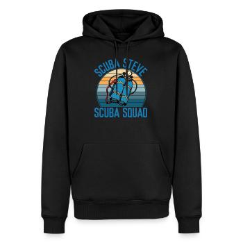 Scuba Steve Scuba Squad Vintage - Männer Premium Bio Hoodie - Schwarz - Vorne - Nico (187cm)