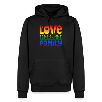 Love Makes A Family Matching - Sweat à capuche Premium bio Homme - noir - Devant - Nico (187cm)