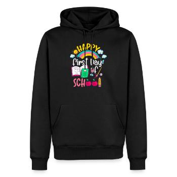 Happy First Day of School Teachers Back to School - Männer Premium Bio Hoodie - Schwarz - Vorne - Nico (187cm)