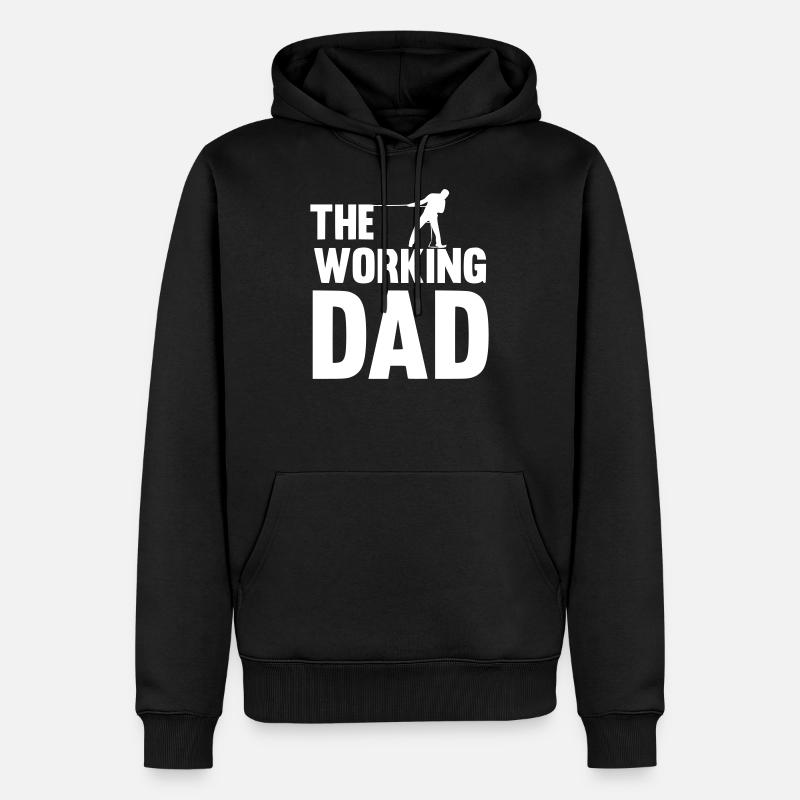 The working dad - Sweat à capuche Premium bio Homme - noir