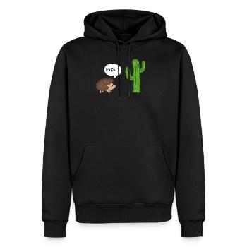Humour, dessin, idée cadeau humoristique - Sweat à capuche Premium bio Homme - noir - Devant - Nico (187cm)