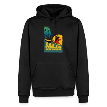 Salsa Tanz Salsa Everywhere - Männer Premium Bio Hoodie - Schwarz - Vorne - Nico (187cm)