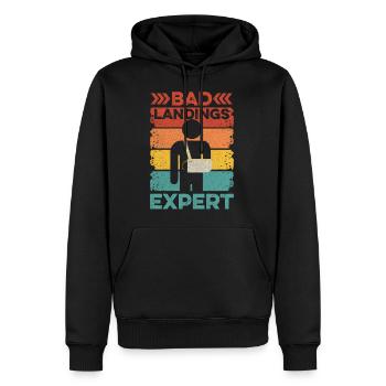Armbruch Spruch für deinen Freund mit einem - Männer Premium Bio Hoodie - Schwarz - Vorne - Nico (187cm)
