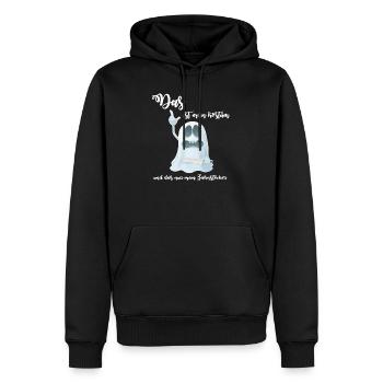 DAS ist mein Kostüm und das nur mein Zahnstocher - Männer Premium Bio Hoodie - Schwarz - Vorne - Nico (187cm)