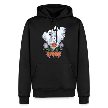 Too Cute to Spook - cute little Ghost with friends - Männer Premium Bio Hoodie - Schwarz - Vorne - Nico (187cm)