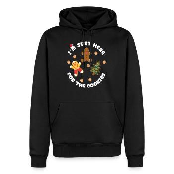 I'm Just Here For The Cookies Funny Christmas - Männer Premium Bio Hoodie - Schwarz - Vorne - Nico (187cm)