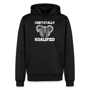 I am totally koalified funny koala pun - Men’s Premium Organic Hoodie - black - Front - Nico (187cm)