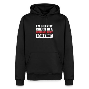 Silently Creating A Spreadsheet For That. Aktuar - Männer Premium Bio Hoodie - Schwarz - Vorne - Nico (187cm)