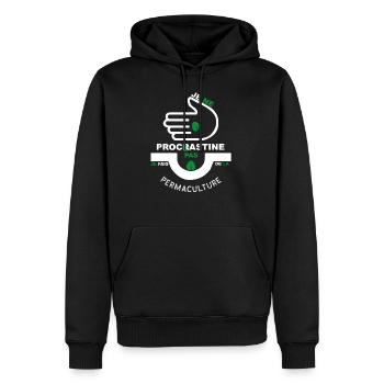 Gardening I do permaculture - Men’s Premium Organic Hoodie - black - Front - Nico (187cm)