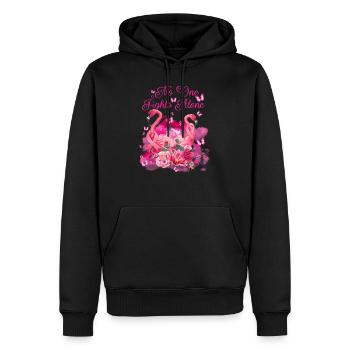 No One Fights Alone Breast Cancer Awareness - Sweat à capuche Premium bio Homme - noir - Devant - Nico (187cm)