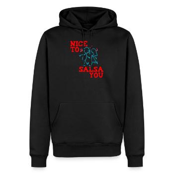 Drôle de danse salsa Agréable à vous salsa - Sweat à capuche Premium bio Homme - noir - Devant - Nico (187cm)