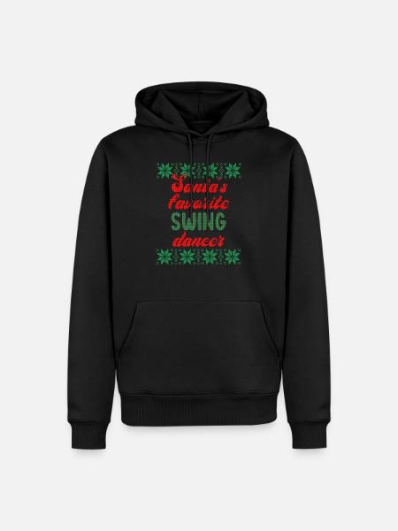 Danse swing de Noël laide - Sweat à capuche Premium bio Homme - noir